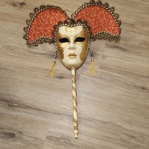 Venezia Gold and Red Decorative Mask